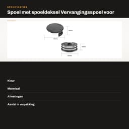 Dailygoods- Spoel met Deksel - Geschikt voor Parkside PRTA 20-Li A1/B1/B2/C3 - Lijndiameter 1,6 mm - Lijnlengte 8,3 m - Spoelmaat 65 x 24 mm - Cover Grootte 80 x 35 mm - Grasmaaier Spoel — thumbnail 3