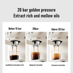Espressomachine - Koffiezetapparaat Cappuccino - Thuis Koffie Maken - 20 Bar Druk - 1.5L Tank - Zilver — thumbnail 3