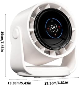 Portable Fan- Bureauventilator - Adjustable Cooling Fan-Convenient Digital Display Fan -USB Office Fan-Indoor Fan Suitable for Indoor Use-199 instelbare windsnelheden om uit te kiezen - Roze — thumbnail 2