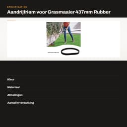 Dailygoods- Aandrijfriem Rubber 16,4mm Breedte - Gesloten Lus - 437mm Omtrek - Compatibel met Spear & Jackson S1334ER - Slijtvast - Duurzaam - Grasmaaier Riem — thumbnail 3