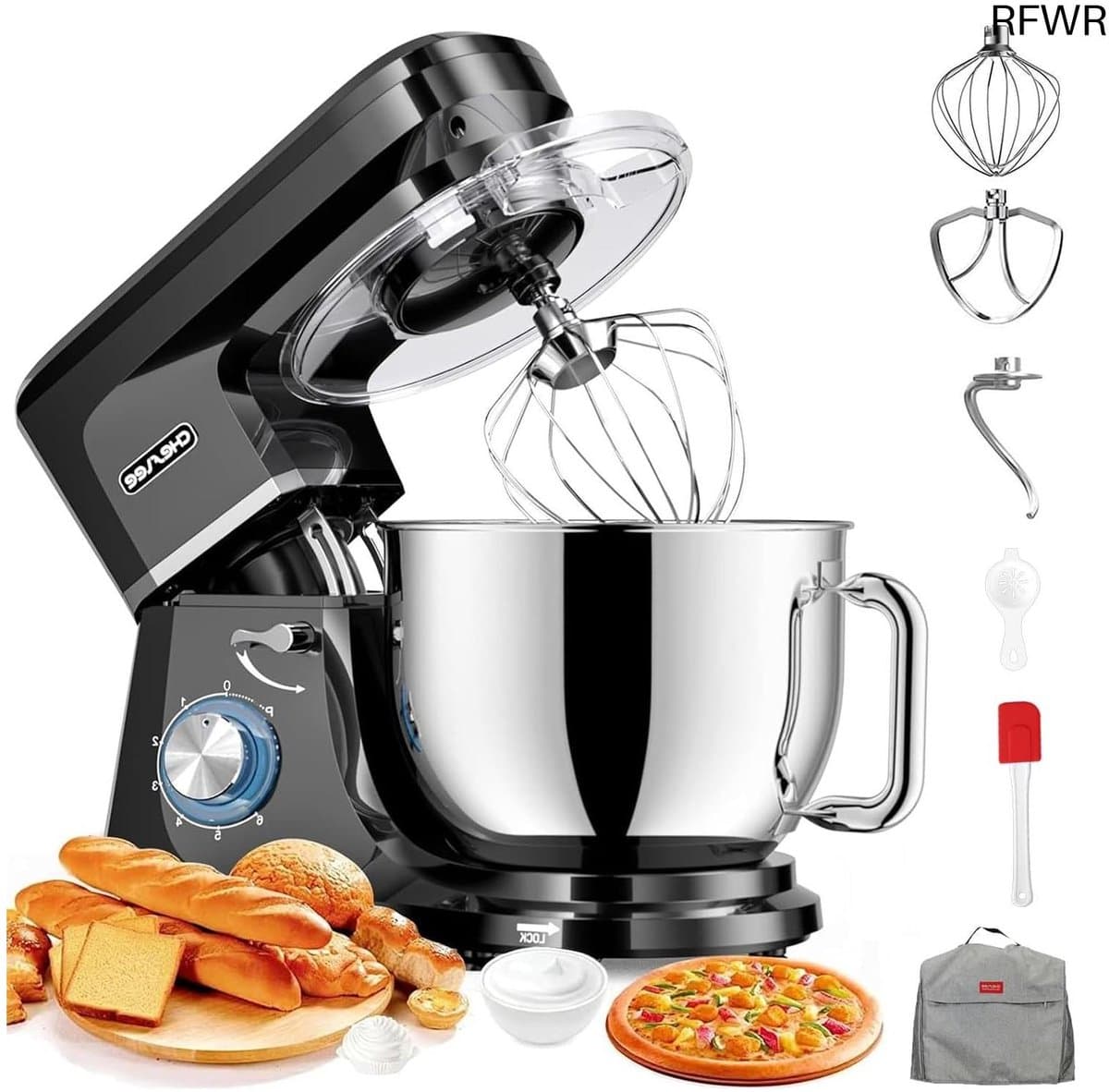 Keukenmachine - Bakkerijrobot - Deeg Kneden - Krachtige Motor - 7.2L Kom - Zwart — afbeelding 1
