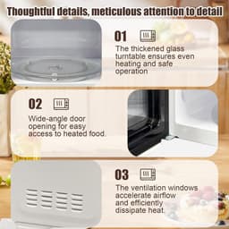 Magnetron - Compacte oven - Snelle bereiding - Gelijkmatige verwarming - 20 liter - Zwart — thumbnail 3