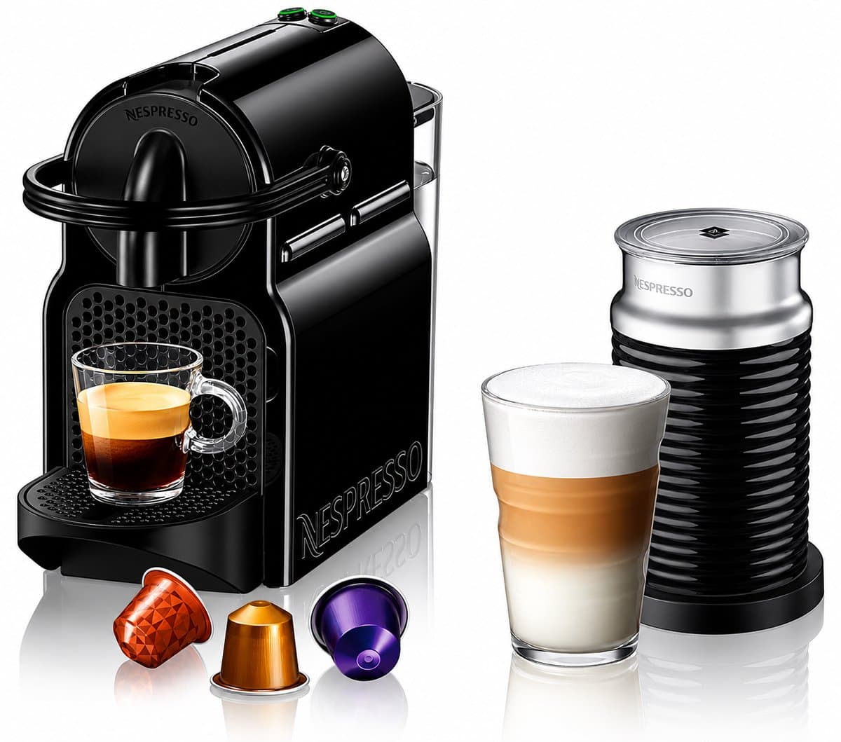Nespresso De'Longhi Inissia EN 80 BAE Koffiemachine - Zwart — afbeelding 1