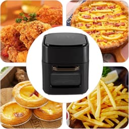 Heteluchtfriteuse XXL - Airfryer Oven - Gezond Frituren - Touchscreen Bediening - 15 Liter - Zwart — thumbnail 3