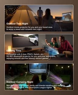 BlitzWolf BW-V10 Ultra 4K Android 13.0 Beamer – 500 ANSI Lumen, Autofocus, Automatische Keystone Correctie, Draagbare Outdoor Projector met WiFi en Bluetooth — thumbnail 3
