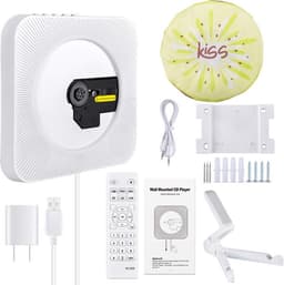 CD Speler - Met FM-Radio/Bluetooth/USB - Luidsprekers - Monteerbaar op de Muur - Voor Volwassenen en Kinderen — thumbnail 2