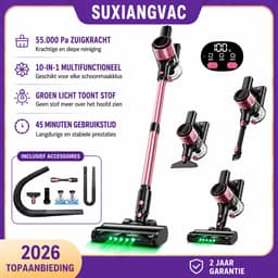 Krachtige Draadloze Stofzuiger 500W – 10-in-1 – Ideaal voor Huisdierenharen & Alle Vloertypes - Waterstofzuiger - Vloerreiniger - — thumbnail 4