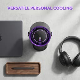 3-in-1 Ventilator – Desktopventilator – Verstelbare tafelventilator met clip – Stille werking – 360° draaibaar – Oplaadbaar – 100 snelheidsstanden – Dubbele voeding (Type-C / Batterij) – Ideaal voor thuis, kantoor, studeerkamer en keuken – Beige — thumbnail 2