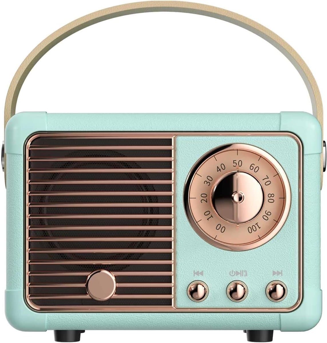 Retro Bluetooth-luidspreker, vintage decoratief, kleine draadloze Bluetooth-luidspreker, schattige retrostijl, geschikt voor keuken, bureau, slaapkamer, kantoor, feestjes en buiten - blauw. — afbeelding 1