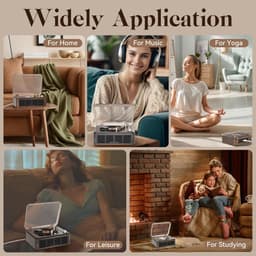 Bluetooth CD Speler - Ondersteuning voor CD/Bluetooth/MicroSD-kaart/USB/AUX - Ingebouwde Speaker - Bruin — thumbnail 3