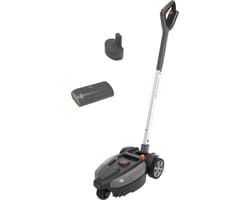 Accu Grasmaaier - Stedelijke Grasmaaier - Gazon Onderhoud - Draaibaar Scharnier - 23 cm Snijdbreedte - Zilver Zwart