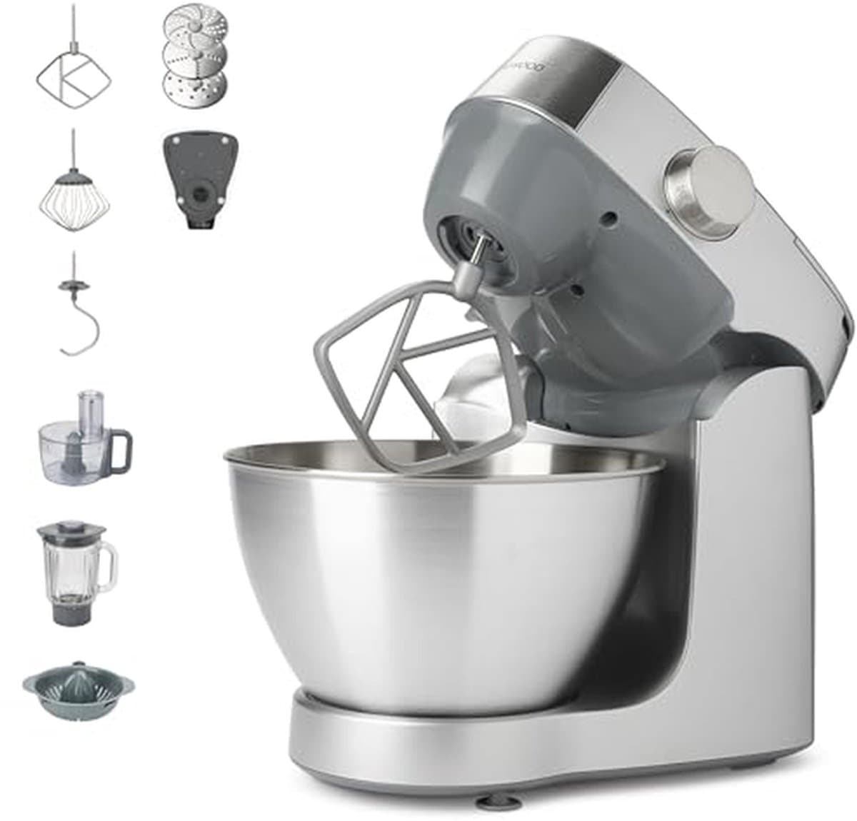 Keukenmachine - Mixer Deegmachine - Bakken en Koken - Krachtige 1000W Motor - 4.3 L Kom - Zilver — afbeelding 1