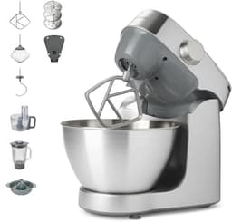 Keukenmachine - Mixer Deegmachine - Bakken en Koken - Krachtige 1000W Motor - 4.3 L Kom - Zilver — thumbnail 1