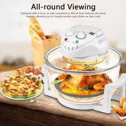 Halogeen Airfryer - Multicooker Oven - Gezond Koken - Snelle Verhitting - 12L Capaciteit - Wit — thumbnail 4