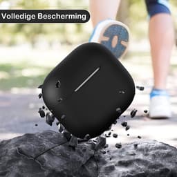 Studio Air Hoesje geschikt voor Airpods 4 - Zwart - Schokbestendige Siliconen Case — thumbnail 5