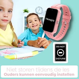Traqio TRQ11 - GPS horloge kinderen - gps horloge kind - kinderhorloge bellen - veilig buiten spelen horloge kind - kinderhorloge met gps - kinderhorloge - Kinder smartwatch GPS - GPS horloge school - Roze — thumbnail 5