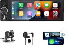 Hexinex - 1DIN Carplay Autoradio - 6.36 inch scherm - met Draadloze Carplay Android Auto - USB/USB-C - Achteruitrijcamera — thumbnail 1