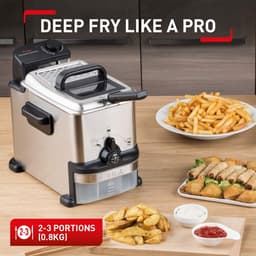 Compacte Frituurpan - Friteuse Oleoclean - Lekker Frituren - Automatische Filtratie - 2 Liter - Zwart — thumbnail 3