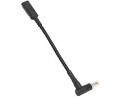 USB C naar DC 5.5x2.5mm Adapter, 100W USB C Vrouwelijk naar Mannelijk, Dubbele Chip Veilig, Nylon Geweven, Draagbare Grootte voor het Opladen van Laptops