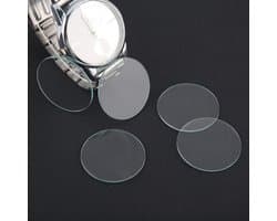 Ronde horloge houder met kristallen glazen lens - 5 stuks, 37/38/39mm vervangonderdelen en gereedschap