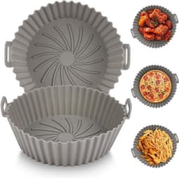 Siliconen Airfryer pot 2 stuks 165 cm herbruikbaar hittebestendig non-stick accessoire - voor luchtfriteuse . — thumbnail 1
