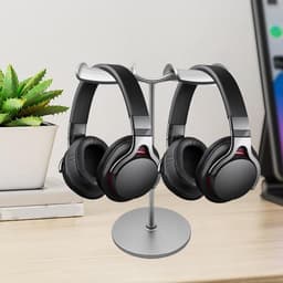 Hoofdtelefoonhouder Bureau - Headset Stand - Bureau Organisatie - Dubbele Haak - 12x17.5x26cm - Niet gespecificeerd — thumbnail 2