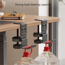 Hoofdtelefoon Haak - Hanger Houder - Bureau Organisatie - 360 Graden Draaibaar - Max 6.8cm Klem - Zwart — thumbnail 3