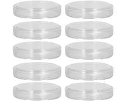 Set van 10 glazen petrischaaltjes van 94 mm met deksel voor laboratoriumonderzoek en biowetenschappen, ideaal voor experimenten en wetenschappelijke projecten