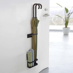 Zwarte Wandgemonteerde Parapluhouder met Druppelbak - Ideaal voor Entree, Paraplu Rek en Hanger — thumbnail 5