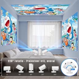 YOR® Mini beamers - Projector - Mini beamer - Wit - 15cm x 15cm x 23cm — thumbnail 2