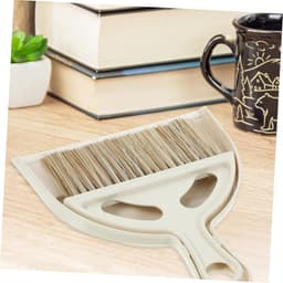 Mini Reinigingsset - Bezem Stoffer - Bureau Schoonmaken - Compact Ontwerp - 20 cm Lengte - Wit — thumbnail 2