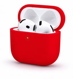 Enluxe Case geschikt voor Airpods 4 – Rood - Premium Siliconen Hoesje, Valbescherming & Spatwaterdicht, Draadloos Opladen Compatibel — thumbnail 1