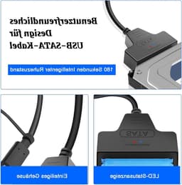 USB adapter voor externe en interne harde schijven, 2.5 & 3.5 SSD/HDD met 12V 2A voeding, compatibel met Windows, Mac en Linux, ideaal voor dataoverdracht en opslaguitbreiding — thumbnail 5
