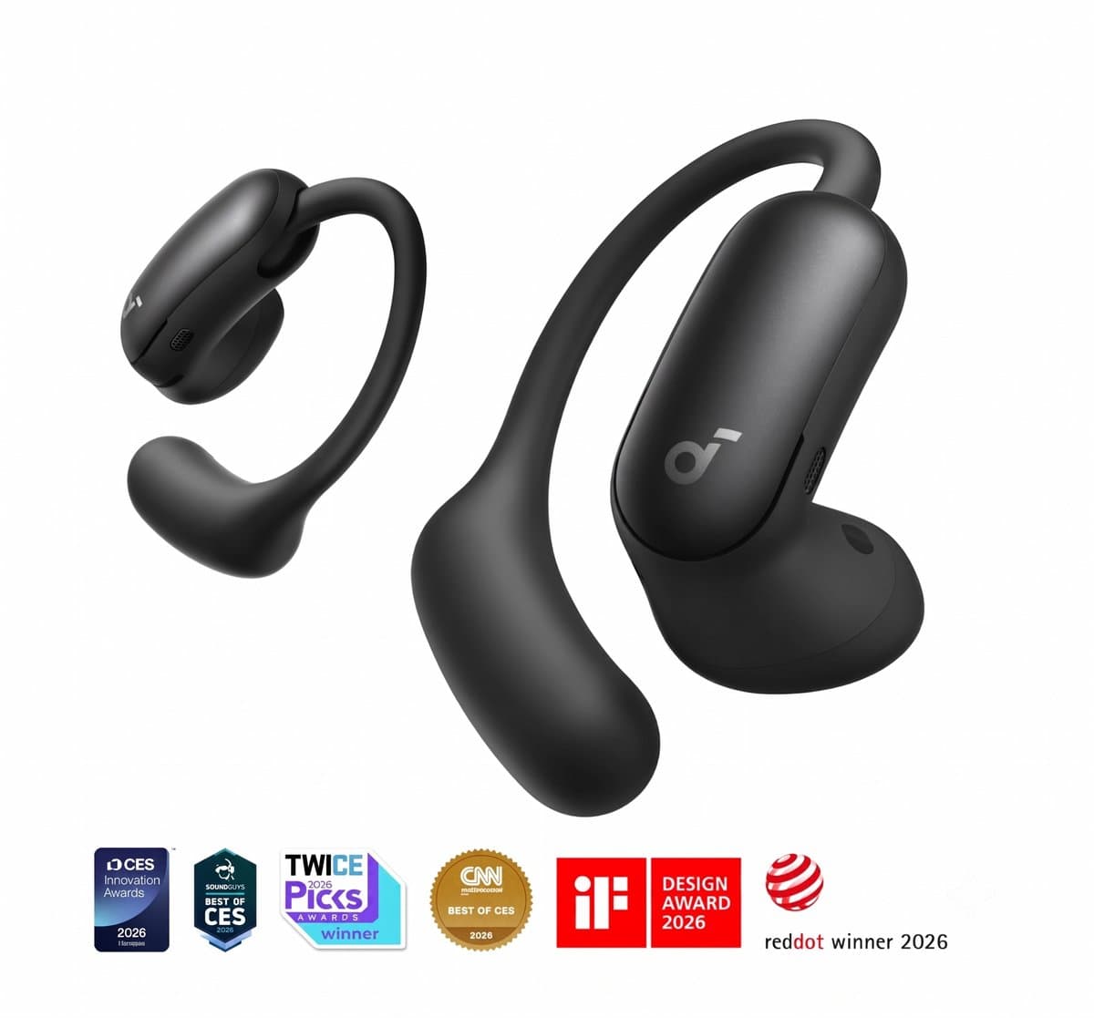 soundcore AeroFit 2 Pro by Anker - Eerste hoofdtelefoon met 2 draagmodi - 2-in-1 open ear hoofdtelefoon & semi-open - Ear ruisonderdrukking - Bluetooth 6.1 - Hi-Res - LDAC - Spatial audio — afbeelding 1