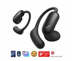 soundcore AeroFit 2 Pro by Anker - Eerste hoofdtelefoon met 2 draagmodi - 2-in-1 open ear hoofdtelefoon & semi-open - Ear ruisonderdrukking - Bluetooth 6.1 - Hi-Res - LDAC - Spatial audio
