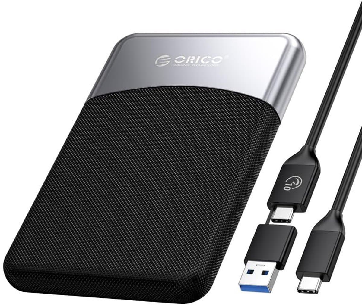 Externe SSD - Draagbare Harde Schijf - Data Opslag - 2-in-1 USB-C Kabel - 2TB - Zwart — afbeelding 1