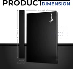Externe Harde Schijf - Draagbare Opslag - Gegevens Back-uppen - Plug and Play - 250GB - Zwart — thumbnail 4