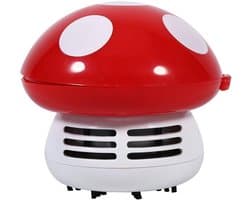 Mini Bureau Stofzuiger - Schattige Opruimer - Bureau Schoonmaken - Energiezuinig Model - 9x9 cm - Rood