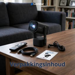 Lumistar® Ultra Mini Beamer - Alles-in-één Smart TV Projector - 2025 model - Android 11.0 - WiFi 6 & Bluetooth 5.2 - 4k Ondersteuning - Beamer - Inclusief Hdmi kabel - Home Cinema - 600 ANSI Lumen - Zwart — thumbnail 4