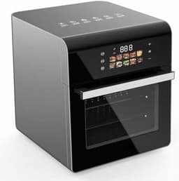 Heteluchtfriteuse Oven - Digitale Airfryer - Vetarm Koken - 360° Hetelucht - 15 Liter - Zwart — thumbnail 1
