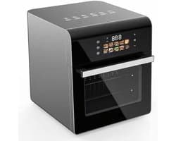 Heteluchtfriteuse Oven - Digitale Airfryer - Vetarm Koken - 360° Hetelucht - 15 Liter - Zwart