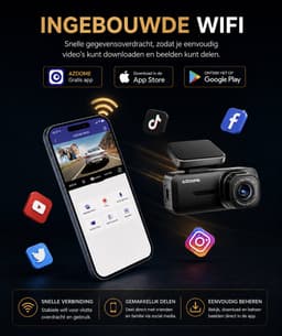 Azdome M200 smart dashcam voor auto 1080P Full HD- WiFi- APP- G-Sensor- kleur zwart — thumbnail 5