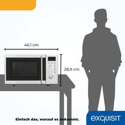 Magnetron met Grill - Onderbouw model - Snel Garen - Geïntegreerde grillfunctie - 20 liter inhoud - Zilverkleurig — thumbnail 4