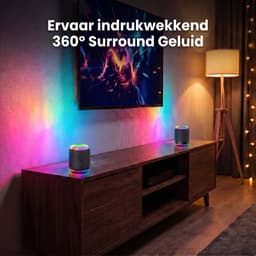 Ryoudavell - 2-in-1 Magnetische Bluetooth Speaker - Splitsbare Draadloze Luidspreker - Bluetooth 5.4 & TWS - RGB LED Verlichting - 2000mAh Batterij - Zwart — thumbnail 5