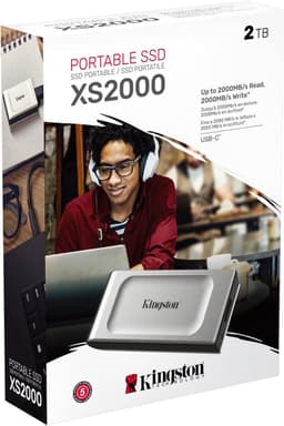 Draagbare SSD - Externe Opslag - Bestanden Overzetten - Hoge Snelheid - 2000 GB - Rood — thumbnail 5