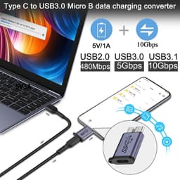 Dailygoods - USB C naar Micro B Mannelijke Adapter voor Externe Harde Schijf — thumbnail 5