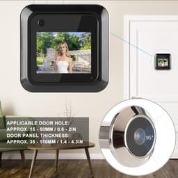 2,4-inch slimme deurkijker - TFT LCD-scherm - 300.000-pixel 95° groothoekcamera - foto- en video-opname - eenvoudige installatie — thumbnail 2