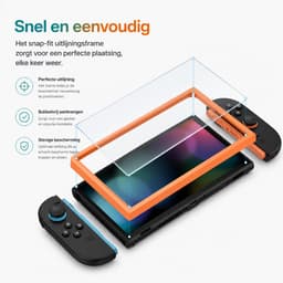 Screenprotector geschikt voor Nintendo Switch 2 met montage frame - Set van 3 stuks - Sounix - Screenprotector Tempered Glass - Gehard Glas — thumbnail 7