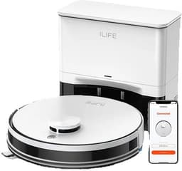 iLife A30 Pro Robotstofzuiger met Dweilfunctie – 5000Pa Kracht, Zelflegend Station, 60 Dagen Opslag, App Bediening & 180 Min Looptijd — thumbnail 1
