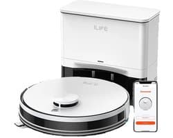 iLife A30 Pro Robotstofzuiger met Dweilfunctie – 5000Pa Kracht, Zelflegend Station, 60 Dagen Opslag, App Bediening & 180 Min Looptijd